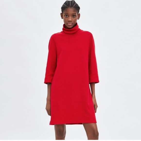 Zara blueish greyish turtleneck dress in the color size medium - Picture 3 of 5